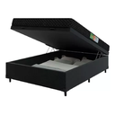 Ver imagem 6 de Cama Box Baú Casal Conforto Sintético Preto + Colchão Casal Conforto Espuma D23 20x138x188