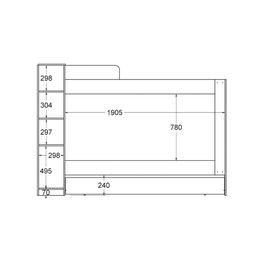 Beliche Cama Auxiliar Ditália Treliche CM-15 Preto - 4