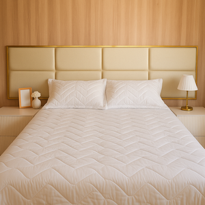 Cabeceira Estofada em Módulos Adesivos - Pérola - 1,84 X 0,64