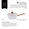 Panela Aluminio Cerâmica Indução Antiaderente 16cm Mimo Style Marmol Cook 1,3 Litros com Tampa de Vi - 2