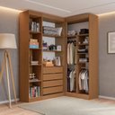 Ver imagem 4 de Guarda Roupa Modulado Roupeiro de Canto L 4 Portas 4 Gavetas 4 Prateleiras Versatille Yescasa