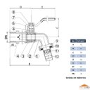 Ver imagem 3 de Torneira Esfera Tanque Jardim 1/2 X 3/4 Alavanca Ivm Italy Bico Mangueira Máquina Lavar Lavadora