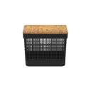 Ver imagem 4 de Cesto Organizador Grid Preto 20 L com Tampa de Bambu 39 X 29 X 22,6 Cm