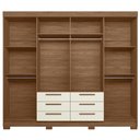 Ver imagem 5 de Guarda Roupa Casal 212cm 8 Portas 6 Gavetas Valenza Jatobá/Areia S01 - Mpozenato