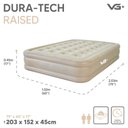 Ver imagem 2 de Colchão Inflável Casal Queen Dura Tech Elevado com Bomba Lítio Usb Vg Plus Bege