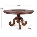 Ver imagem 2 de Mesa de Jantar Redonda 6 Lugares 140cm com Prato Giratório