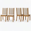Ver imagem 2 de Kit 4 Cadeiras Estofadas para Mesa de Jantar Evelin