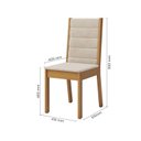 Ver imagem 3 de Kit 4 Cadeiras Estofadas para Mesa de Jantar Evelin