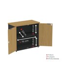 Ver imagem 5 de Armário Baixo para Escritório P25 com 2 Portas Cinza/Samba/Preto