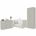Ver imagem 2 de Quarto de Bebê Completo com Berço Americano 3 em 1 Encanto Multimóveis MP4593 Off White