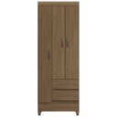 Ver imagem 6 de Guarda Roupa Solteiro 70cm 3 Portas 2 Gavetas Thales Jequitibá S01 - Mpozenato