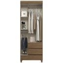 Ver imagem 5 de Guarda Roupa Solteiro 70cm 3 Portas 2 Gavetas Thales Jequitibá S01 - Mpozenato