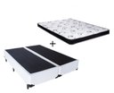 Ver imagem 1 de Cama Box Bipartido Casal Branco + Colchão Espuma D20 138x188x8