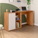 Ver imagem 2 de Escrivaninha Clyn 140cm Freijo/off White - Sallar Home