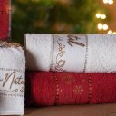 Ver imagem 3 de Toalha de Rosto Feliz Natal Bordada Jacquard 45x68cm Vermelho