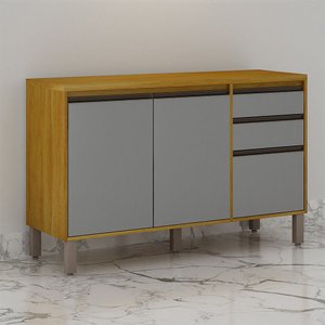 Balcão de Cozinha Nala 3 Portas 2 Gavetas Mobilihouse