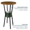 Ver imagem 6 de Mesa Bistrô Redonda com Porta Gelo Madeira Maciça e Aço 70cm Verde/Preto/Nature