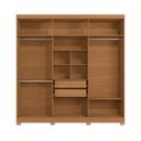 Ver imagem 5 de Guarda-Roupa Roupeiro 6 Portas 2 Gavetas 230cm Kappesberg