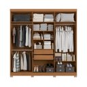 Ver imagem 4 de Guarda-Roupa Roupeiro 6 Portas 2 Gavetas 230cm Kappesberg