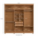 Ver imagem 2 de Guarda-Roupa Roupeiro 6 Portas 2 Gavetas 230cm Kappesberg