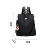 Bolsa Mochila Feminina Escolar Viagem Antifurto - Preto - 5