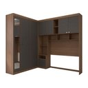 Ver imagem 3 de Guarda-roupa Casal Modulado Fortaleza 7 Portas 4 Gavetas com Espelho Jatoba/grafite - Panorama Móvei
