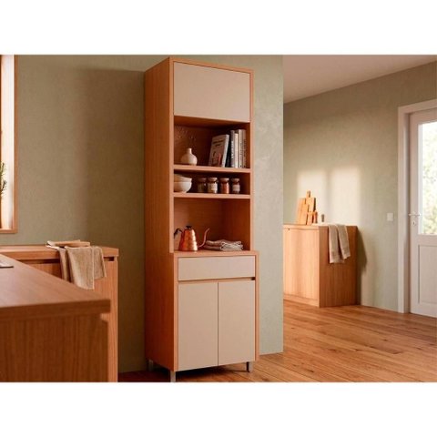 Paneleiro Cozinha Modulado Condessa 3PTAS 1GAV 70cm Greige Nesher