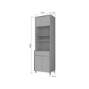 Ver imagem 2 de Paneleiro Cozinha Modulado Condessa 3PTAS 1GAV 70cm Greige Nesher