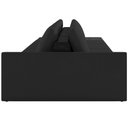 Ver imagem 6 de Sofá Ilha Modular para Sala 432cm com Puff Dublin K01 Veludo Preto e Sintético Preto - Lyam Decor