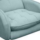 Ver imagem 6 de Poltrona de Amamentação Base Giratória e Balanço em Madeira Angra Veludo - Sofa Store:Veludo Azul Ti