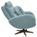 Ver imagem 4 de Poltrona de Amamentação Base Giratória e Balanço em Madeira Angra Veludo - Sofa Store:Veludo Azul Ti