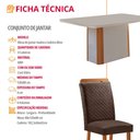 Ver imagem 7 de Mesa de Jantar Isadora 120cm Tampo MDF Vidro Canto Copo com 4 Cadeiras Aline