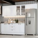 Ver imagem 1 de Cozinha Compacta 05 Peças Com Aéreo De Vidro Americana Branco