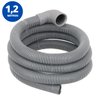 Mangueira Saída Água Máquina De Lavar Universal 1,2m Metros Cinza | Ledmang - 1