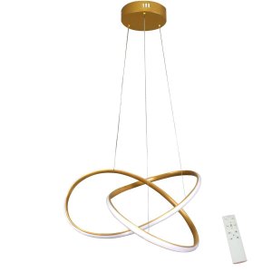 Pendente Space Dourado D50 48w Multi-temperatura C/ Controle Remoto