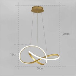 Pendente Space Dourado D50 48w Multi-temperatura C/ Controle Remoto - 7