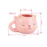 Caneca gato rosa fofo xícara 3D de gatinho fofinho cerâmica - 3