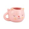 Caneca gato rosa fofo xícara 3D de gatinho fofinho cerâmica - 1