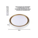 Ver imagem 3 de Plafon Led Kenle Dourado 50cm 3 Tons Com Controle Remoto Nordecor