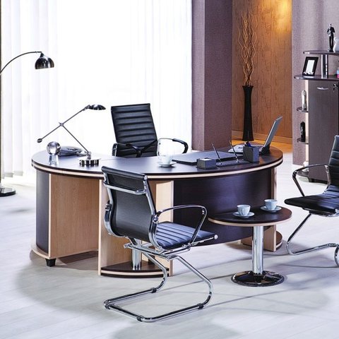 Kit 2 Cadeiras Office Manhattan Base Fixa Pu Várias Cores Braços Fixos - Fratini