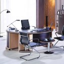 Ver imagem 1 de Kit 2 Cadeiras Office Manhattan Base Fixa Pu Várias Cores Braços Fixos - Fratini