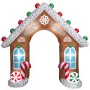 Ver imagem 1 de Arco de Natal Inflavel Grande Enfeite Portal Natalina Casa Shopping Luz Iluminação Loja Festa Jardim