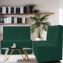 Ver imagem 2 de Canto Alemão Confortável para Apartamento Cozinha e Restaurantes Suede Verde