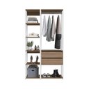 Ver imagem 1 de Kit Guarda Roupa Closet 02 Pecas 183x100cm Branco Montana Proddy