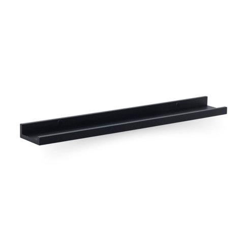 Prateleira Premium Criativa (Selo Fsc) 60 x 9 cm Preta com Revestimento Melaminico Bemfixa