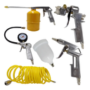 Ver imagem 1 de Kit Acessórios Compressor de Ar 5 Peças com Mangueira Pistola Pintura Calibrador Tekna