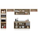 Ver imagem 5 de Armário de Cozinha Modulada 5 Peças CP15 com Pia Inox Castanho/Cinza - Lumil Lumil Móveis