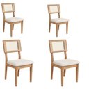 Ver imagem 2 de Conjunto para Sala de Jantar Mesa com 4 Cadeiras Marrom/Freijó/Preto Fosco