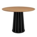 Ver imagem 3 de Conjunto para Sala de Jantar Mesa com 4 Cadeiras Marrom/Freijó/Preto Fosco