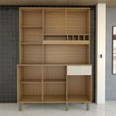 Ver imagem 5 de Cozinha Compacta Luce 6 Portas 1 Gaveta 100% Mdf Amêndoa/off White - Panorama Móveis